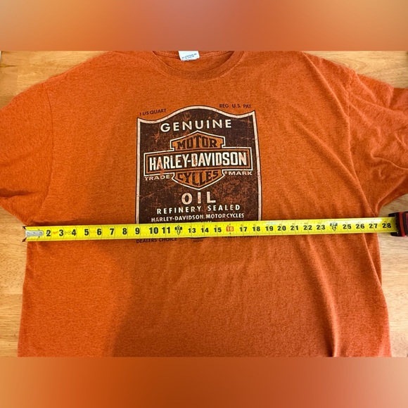 Harley-Davidson T-Shirt Mens 2XL Beartooth Pass Montana Motorcycle Orange Cotton - Picture 7 of 8